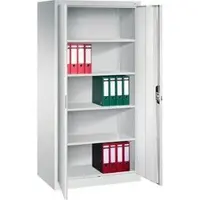 C+P CP-Möbel Aktenschrank Acurado, aus Metall, abschließbar, 93 x 195 x 60 cm (B/H/T), lichtgrau