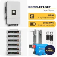 HUSATECH Deye Hybrid-Wechselrichter SUN-12K-SG05LP3 mit 6 x Pytes E-Box V5° Alpha | 3-phasig / 12 kW / 30,72 kWh