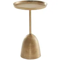 FineBuy Beistelltisch Sofatisch Metall Ø 33 cm Tisch Wohnzimmertisch Rund Gold