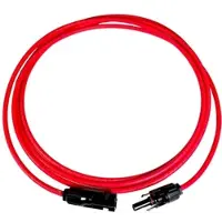 Solar-Haus 3 Meter PV Kabel Rot 6 mm2 mit MC4 Stecker TÜV geprüft
