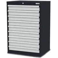 Simplaflex Schubladenschrank CL7H100900, Metall, 9 Schübe, lichtgrau, (B/H/T) 70 x 102 x 58cm
