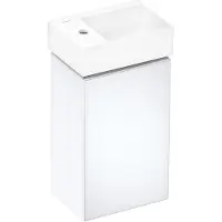 Hansgrohe Handwaschbecken Xevolos E 360x250mm, HL li, o. ÜL, SmartClean, we