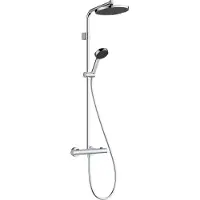 Hansgrohe Activera S Showerpipe 240 1jet EcoSmart mit Ecostat Fine Varia, Chrom, 1 Stk.