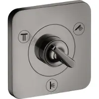 Hansgrohe AXOR Citterio E Trio/Quattro Ab- und Umstellventil Unterputzmodell 12 x 12, 36772330, Farbe: Polished Black Chrome