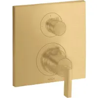 Hansgrohe Thermostat AXOR CITTERIO UP m Abstellventil u HGri bru gold optic brushed gold optic