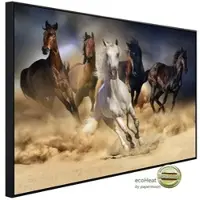 Papermoon Infrarotheizung »EcoHeat - Pferdeherde im Galopp«, Matt-Effekt - bunt