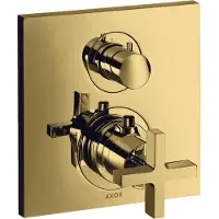 Hansgrohe Thermostat AXOR CITTERIO UP m Abstellventil u KreGr pol. go optic polished gold optic