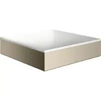Hansgrohe AXOR Suite Aufsatzwaschtisch, eckig, 400x400mm, mit Metallrahmen, ohne Überlauf, SOLIDSurface, 42003830, Farbe: Polished Nickel