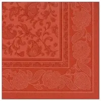 Papstar 250 Servietten "ROYAL Collection" 1/4-Falz 40 cm x 40 cm terracotta "Ornaments"