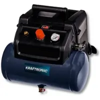 Kraftronic Kompressor, ölfrei, 8 bar, 6 Liter Drucklufttank - blau