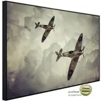 Papermoon Infrarotheizung »EcoHeat - Spitfires Vintage Artwork«, Matt-Effekt - bunt
