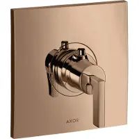 Hansgrohe AXOR Citterio Thermostat 59 l/min Highflow Unterputz, Hebelgriff, 39711300, Farbe: Polished Red Gold