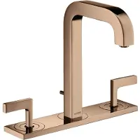 Hansgrohe 3-Loch Waschtischarmatur AXOR CITTERIO 170 DN 15 m Hebelgr u Pl m Al 140mm pol. red mit Auslauf 140 mm polished red gold