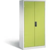 C+P Akku-Ladeschrank für 15 E-Werkzeuge, H1950xB930xT500mm, Viridingrün/Lichtgrau