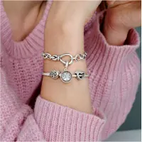 Pandora 598827C01 Damen-Armband Moments Familienstammbaum Herz-Verschluss