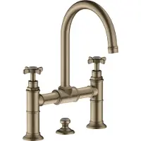 Hansgrohe Zwei-Griff-Waschtischarmatur 220 Axor Montreux A 175mm, m Kreuz, ZugstAblGar, b ni.