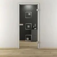 NOVADOORS Glasdrehtür »NOVA 587«, glänzend - transparent