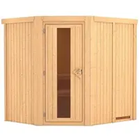 Karibu Sauna »Maardu«, für 3 Personen, ohne Ofen - beige