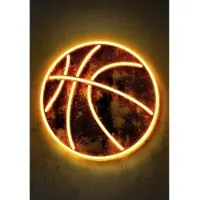Wallart K&L Wall Art Vliestapete »XXL Vliestapete«, Basketball Mielu Betonoptik, mehrfarbig, matt - bunt