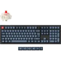 Keychron V6 Max, Verkabelt & Kabellos, USB + RF Wireless + Bluetooth, Mechanischer Switch, QWERTZ, RGB-LED, Schwarz, Grau