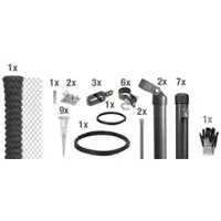 Gust. Alberts GmbH & Co. KG Set Maschendrahtzaun, »Maschendraht«, LxH: 1500x125 cm, anthrazit metallic - schwarz