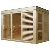 Wolff Finnhaus Saunahaus »Paradiso«, BxTxH: 329 x 229 x 261 cm, ohne Ofen - beige