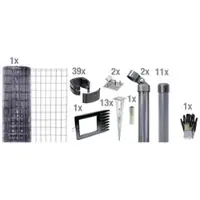 Gust. Alberts GmbH & Co. KG Set Maschendrahtzaun, »Fix-Clip Pro«, LxH: 2500x102 cm, anthrazit - schwarz