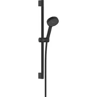Hansgrohe Activera Select S Duschset 95, 2 Strahlarten, EcoSmart+, mit Duschstange 65cm, 28045670, Farbe: Mattschwarz