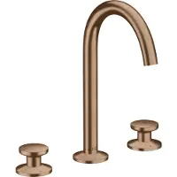 Hansgrohe 3-Loch-Waschtischarmatur Sel. 170 Axor One A 140mm, m Pus-Op-Abl, brush. r gol