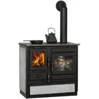 Globe-fire GLOBEFIRE Holzherd »Alhena«, grau, Naturstein, 6,6 kW