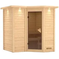 Karibu Sauna »Riga 1«, für 3 Personen, ohne Ofen - beige