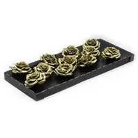 Flowerbox Wachsrose - goldfarben