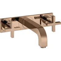 Hansgrohe 3-Loch Waschtischarmatur AXOR CITTERIO DN 15 UP m Al 226mm Kreuzgr. u Pl pol. r polished red gold