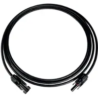 Solar-Haus 3 Meter PV Kabel Schwarz 6 mm2 mit MC4 Stecker TÜV geprüft