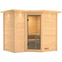 Karibu Sauna »Riga 2«, für 4 Personen, ohne Ofen - beige
