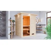 Karibu Sauna »Turgel«, BxTxH: 173 x 159 x 191 cm, ohne Ofen , für 2 Personen - beige