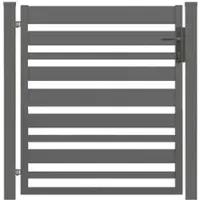 POLBRAM STEEL GROUP SP. Z O.O. SP.K. Einzeltor »Sia 100«, BxH: 90 x 100 cm, inkl. Pfosten, anthrazit, verzinkt - grau