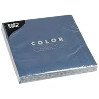 Papstar 15 X 20 Servietten, 3-lagig 1/4-Falz 33 cm x 33 cm dunkelblau