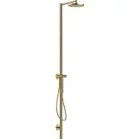 Hansgrohe Nature Duschsäule Axor Starck m Kopfbrause, Handbrause, polished gold optic