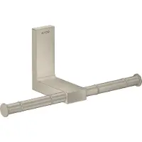 Hansgrohe AXOR Universal Rectangular Toilettenpapierhalter, Metall, doppelt, 42657