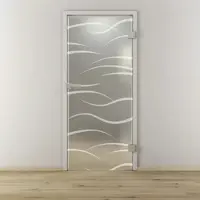 NOVADOORS Glasdrehtür »NOVA 540«, matt - transparent