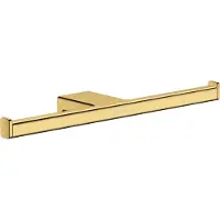 Hansgrohe HG Doppelpapierrollenhalter AddStoris ohne Deckel polished gold