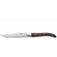 WAS Germany Steakmesser Set CARLOS mit rotem Pakkaholzgriff, 23 cm, Set á 6 Stück, Klingenstahl 420, Holz