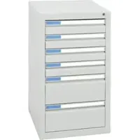 Stumpf Schubladenschrank Serie ESTA, 6 Schubladen lichtgrau (4x100, 2x200mm)