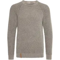 Indicode Strickfleece-Pullover "Strickpullover IDRockford", Herren, Gr. XXL, grau (iron), Obermaterial: 100% Baumwolle CO., Pullover Strickfleece-Pullover