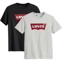 Levi's Herren T-Shirt 2er Pack - "Graphic Set-In Neck", Rundhals, Baumwolle