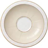 Villeroy & Boch Untertasse "Frühstücksuntertasse Ivoire ø 18,5 cm weiß-gold"