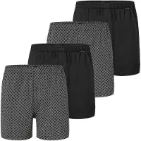Schiesser Herren Jersey-Boxershorts, 4er Pack - 4Pack Boxershorts, Baumwolle, einfarbig
