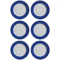 Ritzenhoff & Breker Frühstücksteller "Dessertteller Doppio ø 20 cm 6er Set", blau (indigo blau), L:20cm, Speiseteller, Frühstücksteller