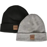 Urban Classics Beanie "Damen Logopatch Beanie Kids 2-Pack" 1 Stk.